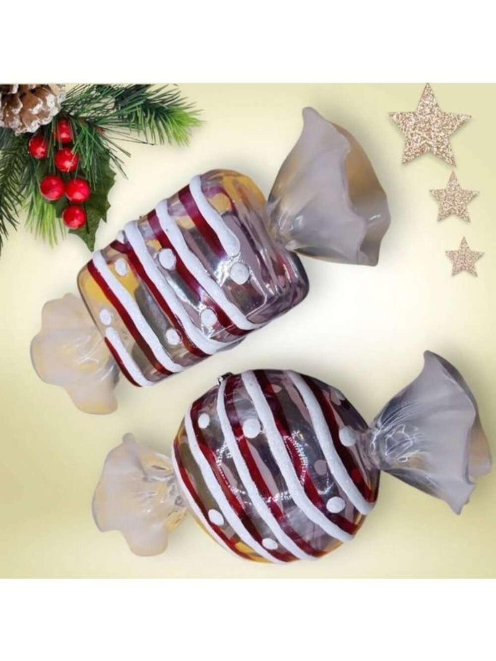 Department 56 acrylic wrapped candy box hinged magnetic clasp set of 2